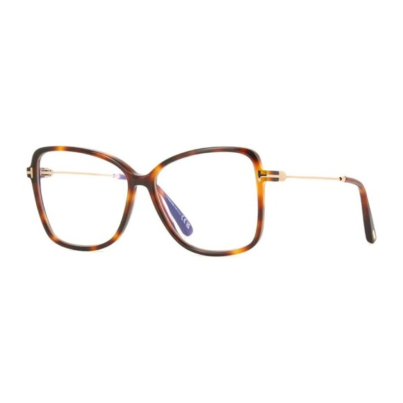 NEW TOM FORD FT5953-B/S 053 EYEGLASSES TF5953-B 053 HAVANA WOMEN BUTTERFLY - Picture 1 of 3